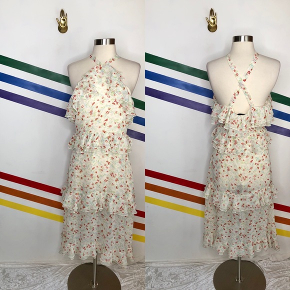 Urban Outfitters Dresses & Skirts - NEW Urban Outfitters floral ruffle midi dress